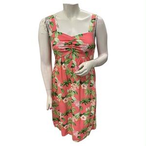 Puanani NWT Tropical Pink Floral Dress Size L